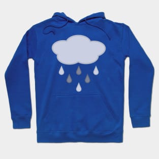 Rainy Day Rain Cloud in Light Blue Hoodie